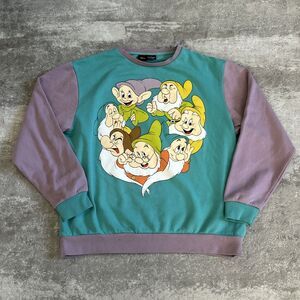 Cakeworthy Disney Snow White & the Seven Dwarfs Sweatshirt Womens Large Aqua